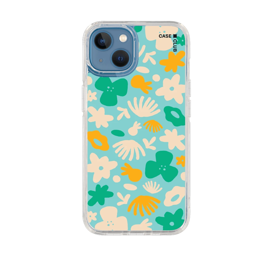 light blue flower pattern